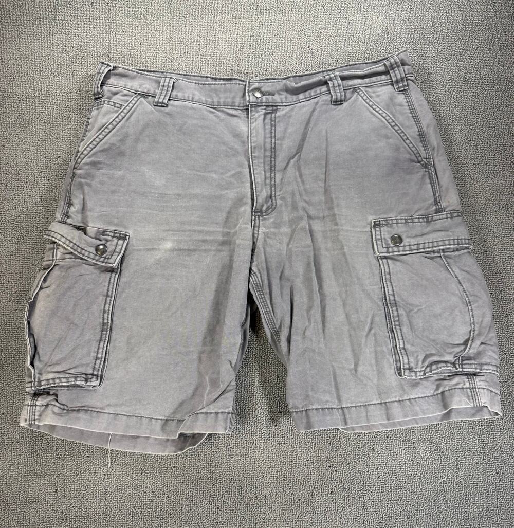 Carhartt Men's 38 Cargo Shorts Gray Relaxed Fit 100% Cotton